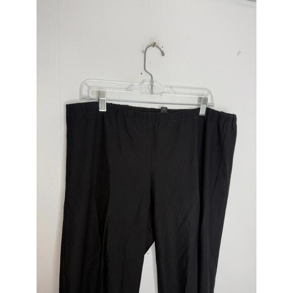 Eileen Fisher Pants Womens Large Wide Leg Pull ON Cropped Classic Minimalist - Picture 3 of 7